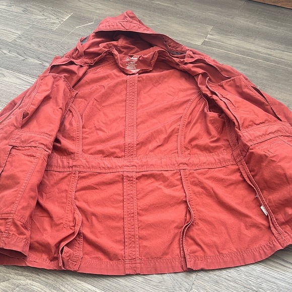 L.L. Bean | Coral Orange 100% Cotton Light Weight Jacket Size Large - Picture 10 of 12